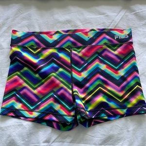Rainbow FILA running shorts - L